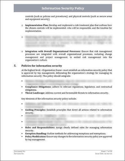 Information Security Policy Template