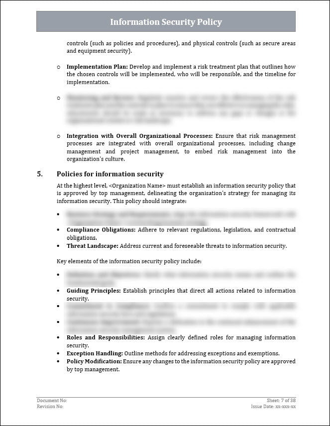 Information Security Policy Template