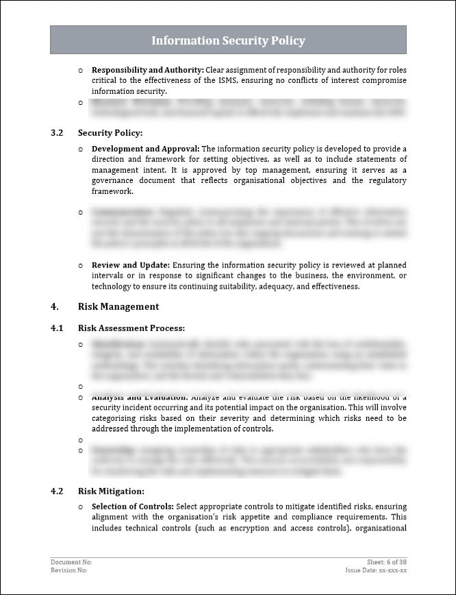 Information Security Policy Template
