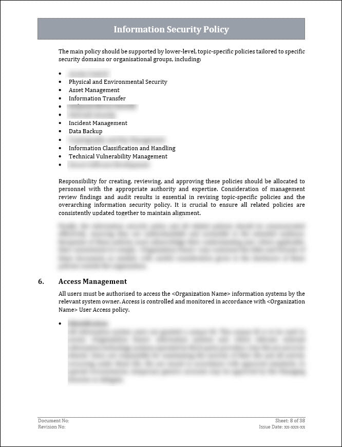 Information Security Policy Template