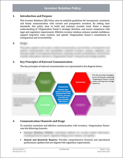 Investor Relation Policy Template