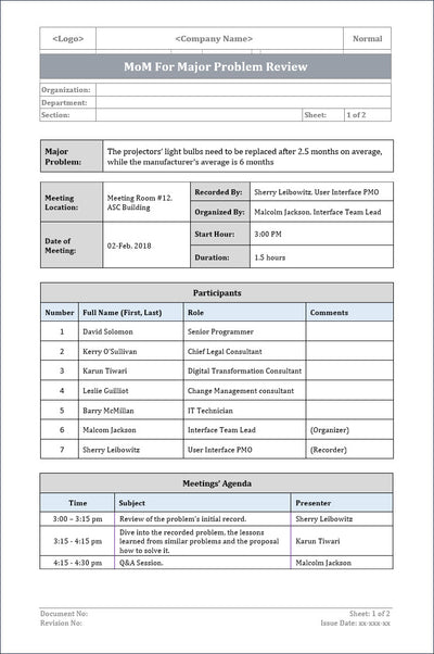 Problem Management Form Remedy Problem Management – ITSM Docs - ITSM Documents & Templates