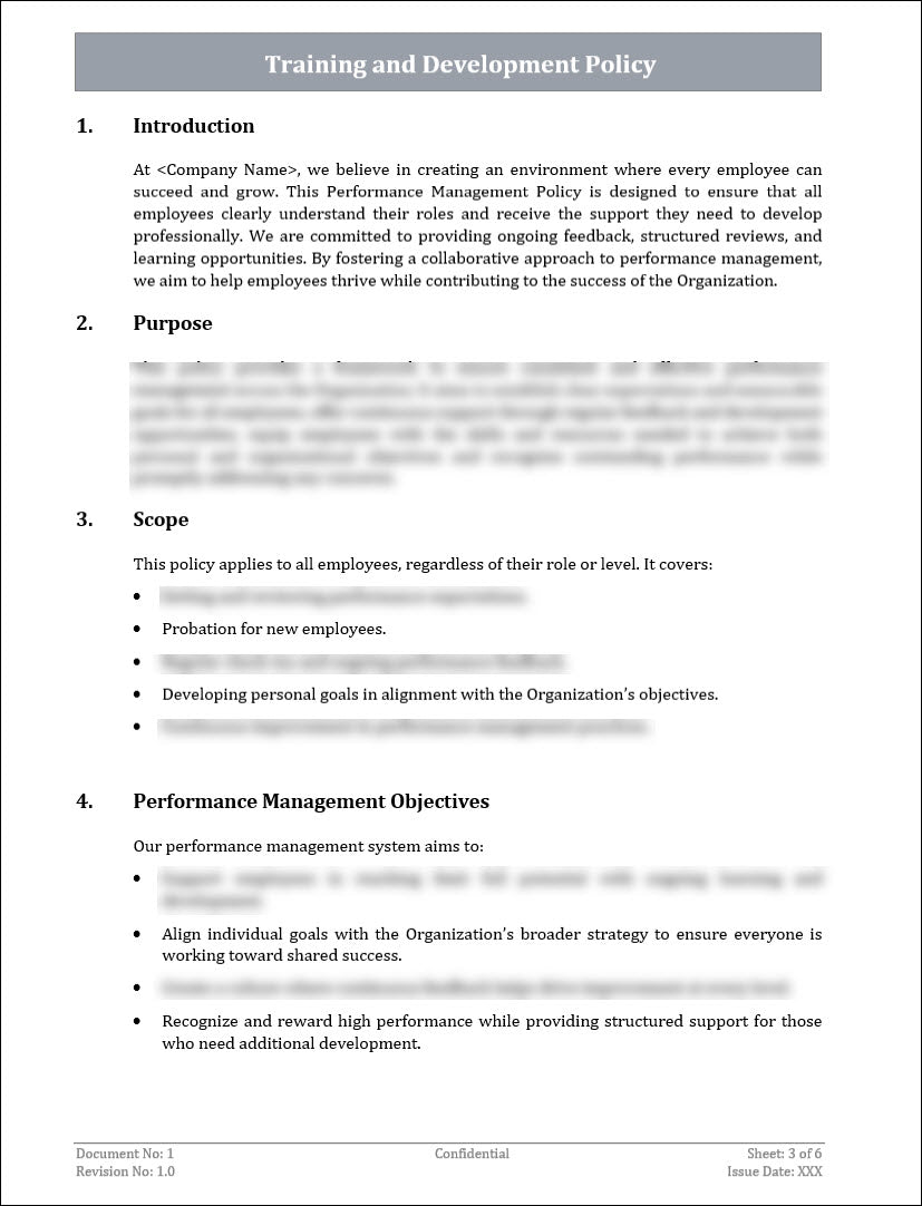 Policy Program Performance Performance Management Policy Template – ITSM Docs - ITSM Documents ...