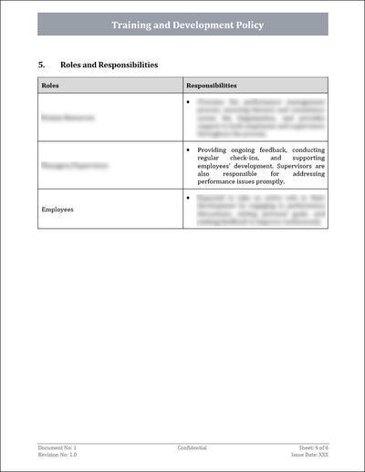 Performance Management Policy Template