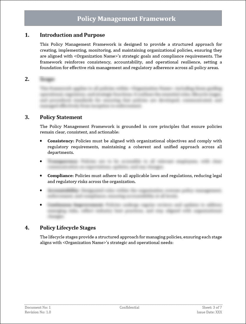 Policy Theme Example Policy Management Framework Template – ITSM Docs - ITSM Documents ...