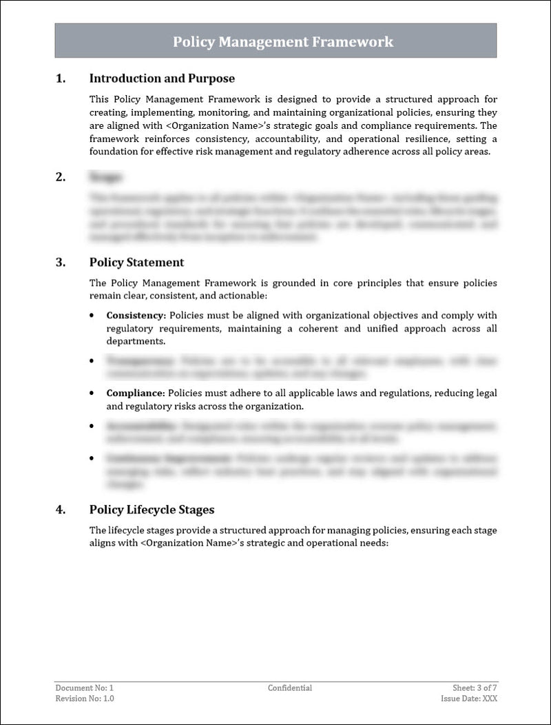 Policy Management Framework Template