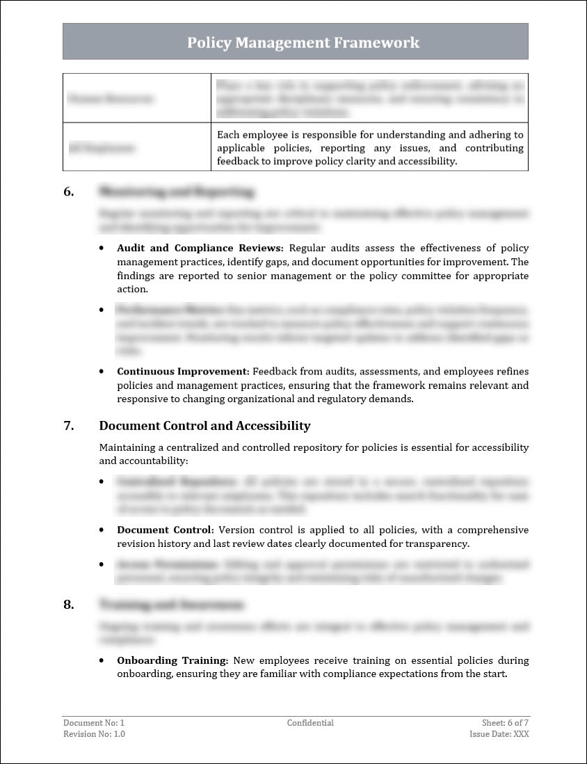 Policy Management Framework Template – ITSM Docs - ITSM Documents ...