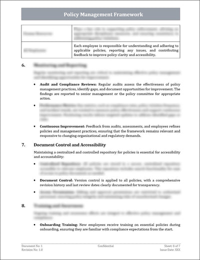 Policy Management Framework Template