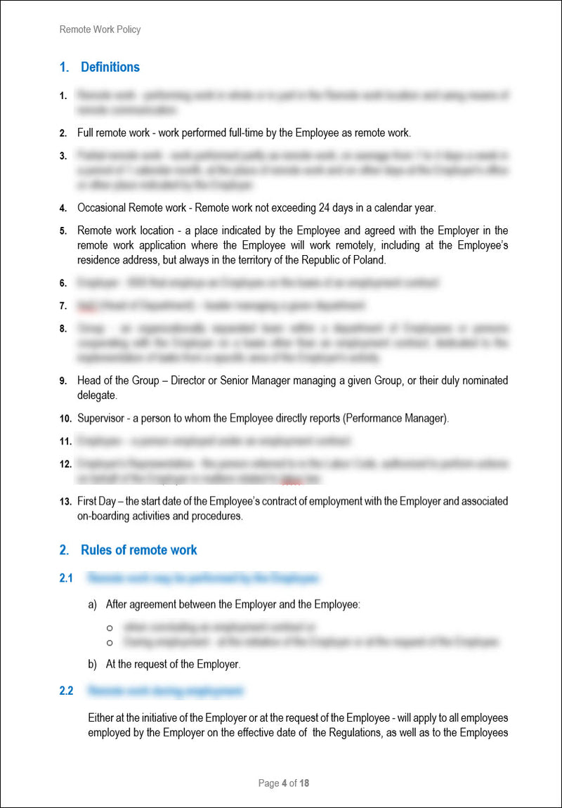 Remote Work Policy Template