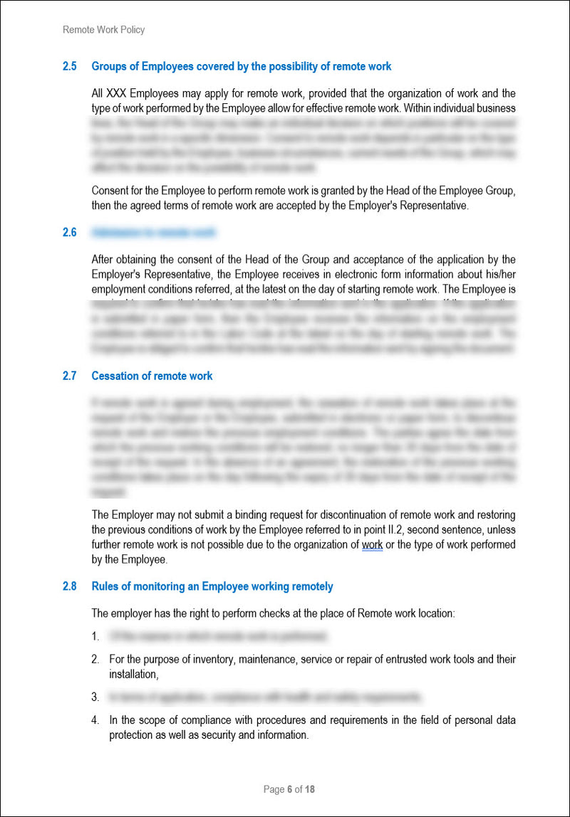 Remote Work Policy Template