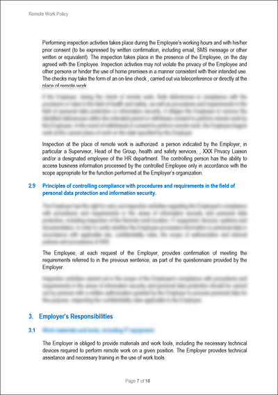 Remote Work Policy Template