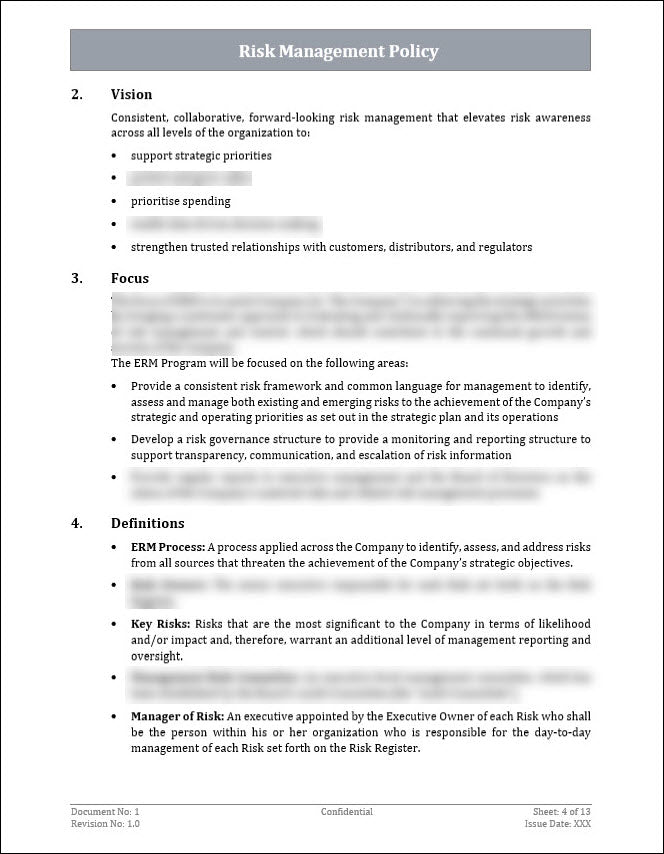 Risk Management Policy Template – ITSM Docs - ITSM Documents & Templates