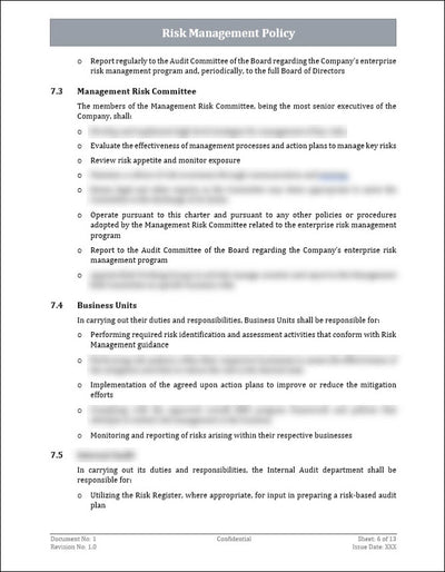 All Risk Msa Policy Risk Management Policy Template – ITSM Docs - ITSM Documents & Templates