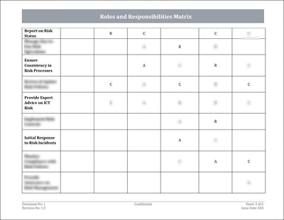 Roles And Responsibilities Matrix Template