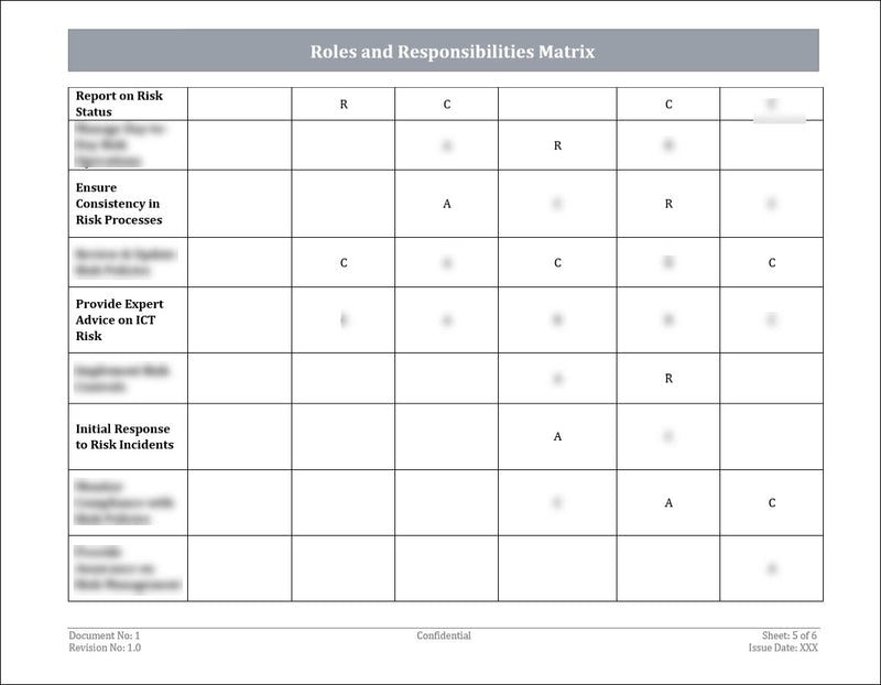Roles And Responsibilities Matrix Template