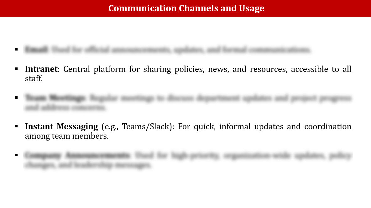 Staff Communication Procedures Template – ITSM Docs - ITSM Documents ...