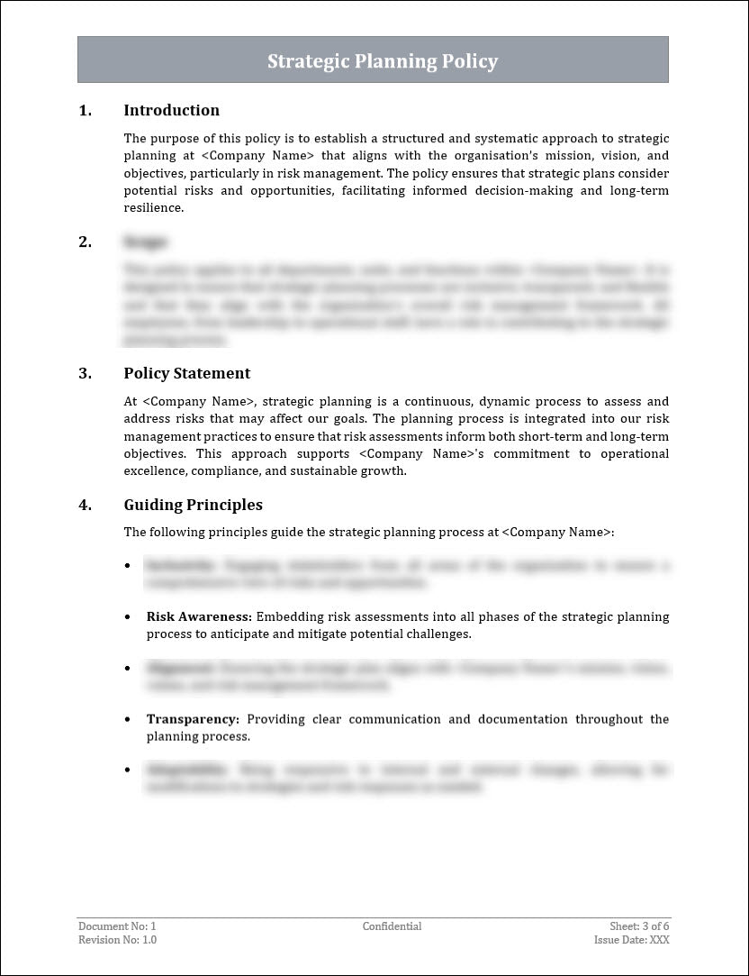 Planning Policy Development Strategic Planning Policy Template – ITSM Docs - ITSM Documents & Templates