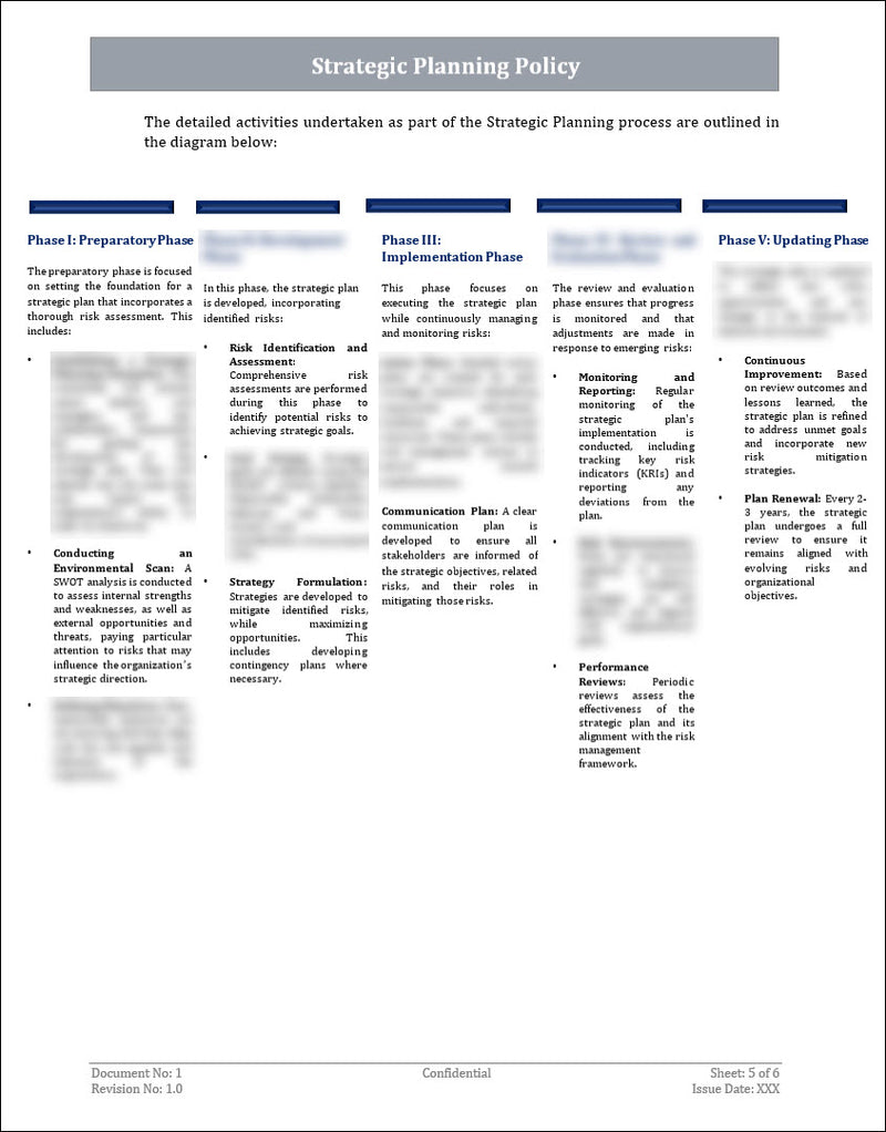 Strategic Planning Policy Template