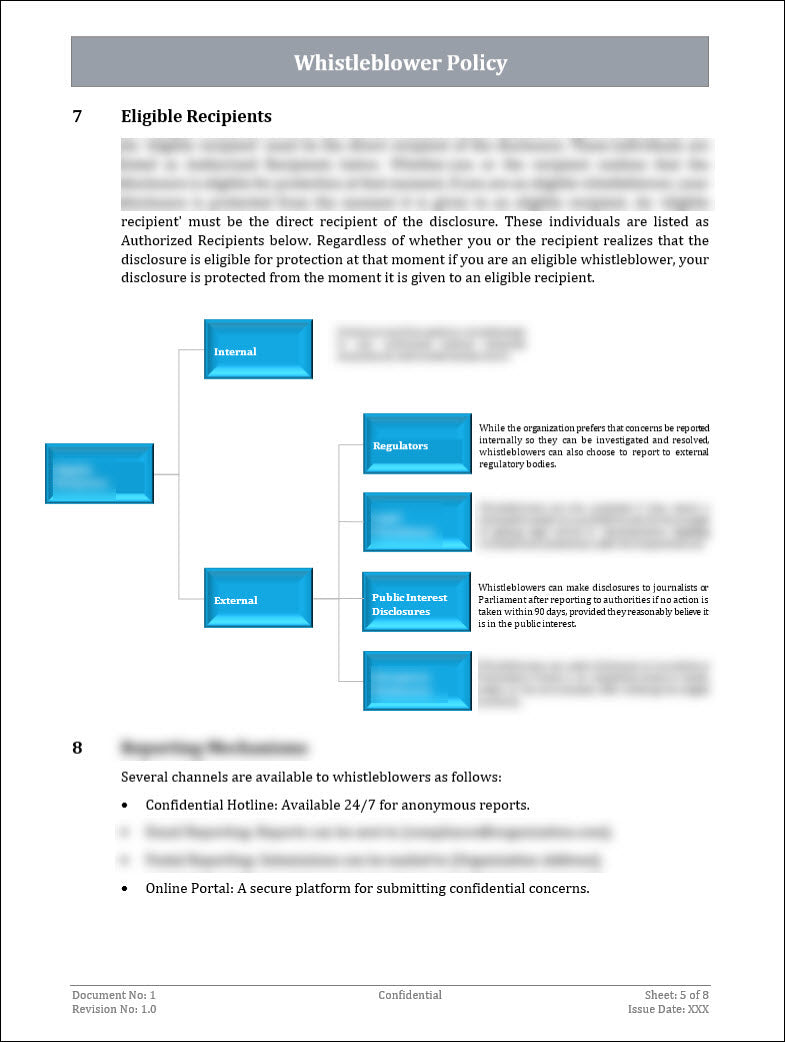 Whistleblower Policy Template ITSM Docs ITSM Documents & Templates