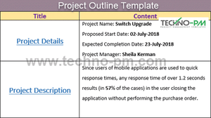Project Outline Document Examples Project Outline Template – ITSM Docs - ITSM Documents & Templates