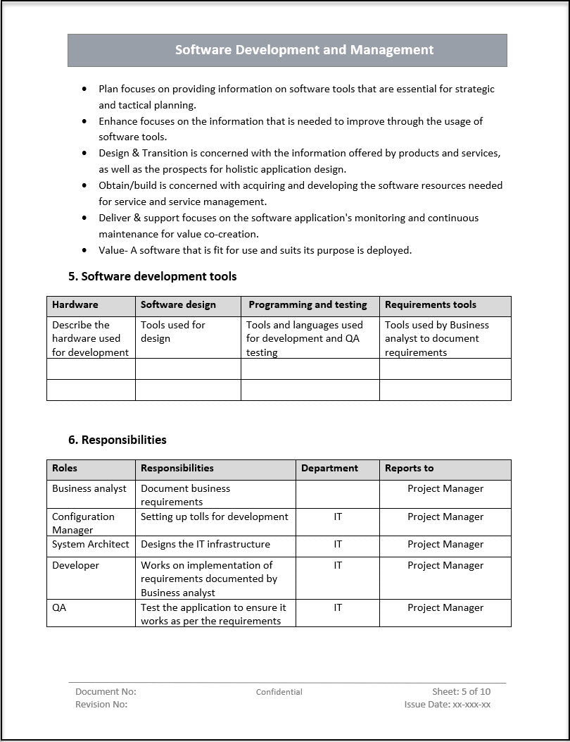 Developing Program Process Template Software Development and Management process template – ITSM Docs - ITSM ...