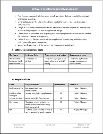 Software Development and Management process template – ITSM Docs - ITSM ...