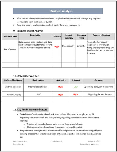 Business analysis Process Templates – ITSM Docs - ITSM Documents ...