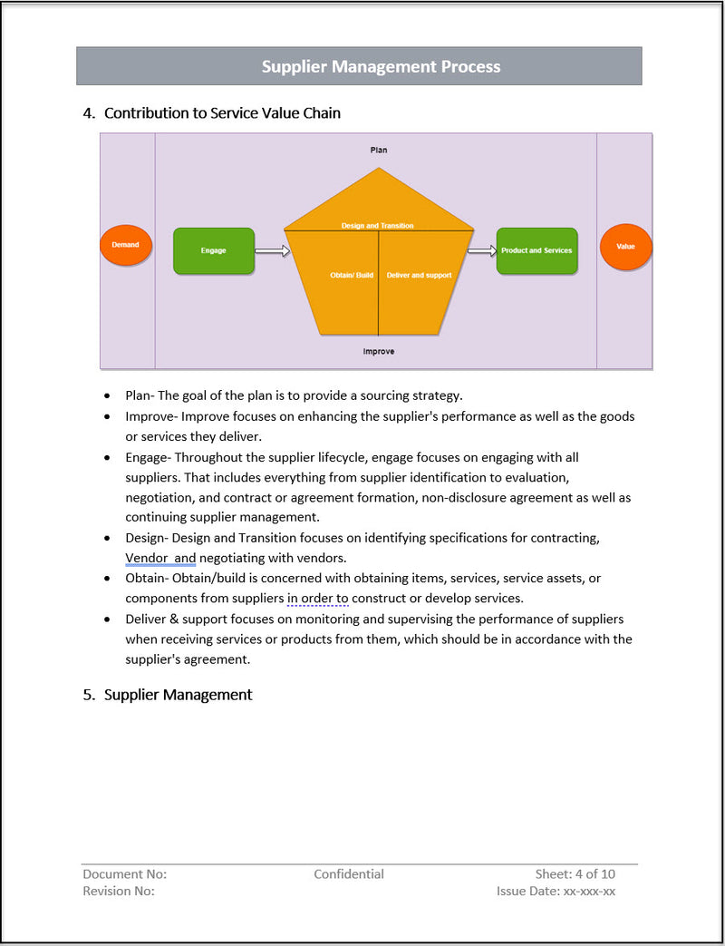 Supplier management process Template