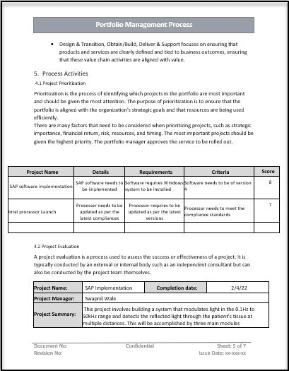 Portfolio Management Process Template MS Word – ITSM Docs - ITSM ...