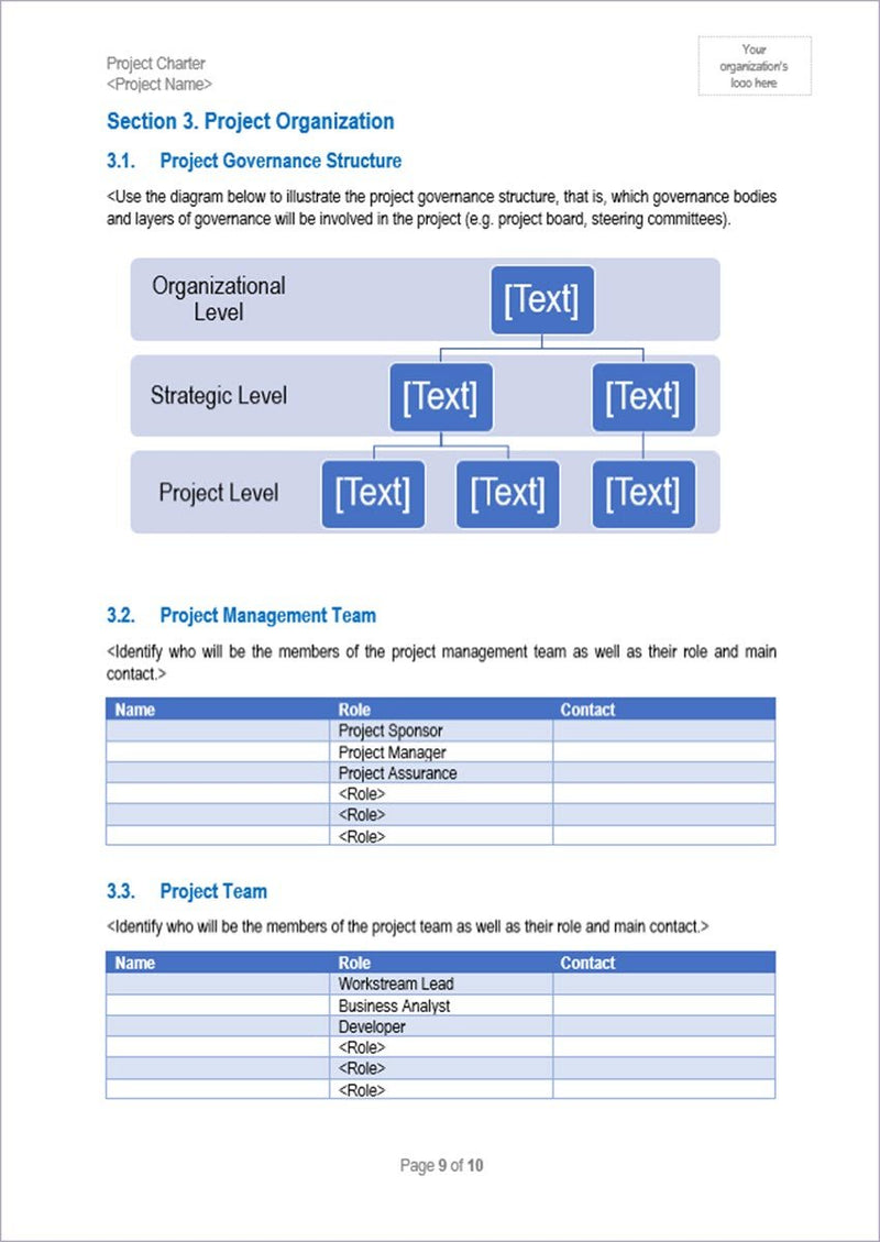 Project Charter Sample Templates – ITSM Docs - ITSM Documents & Templates