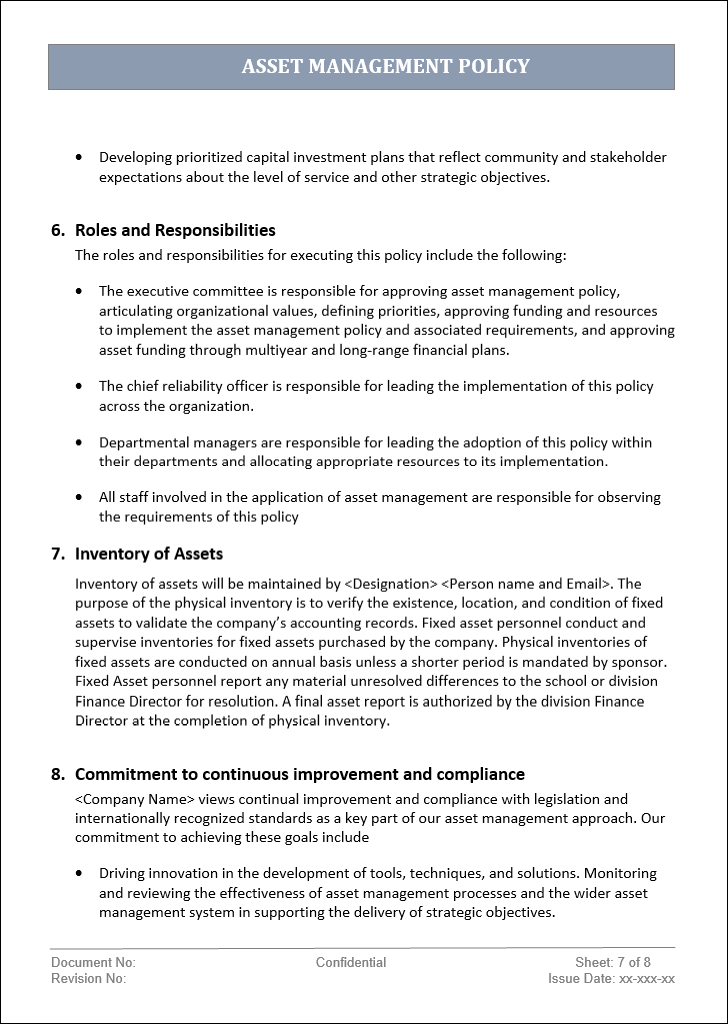 Asset Inventory Policy Examples Asset Inventory Policy at Robert Hambright blog
