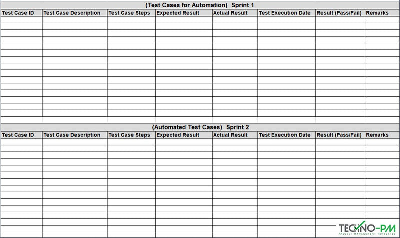 Test Case Excel Template
