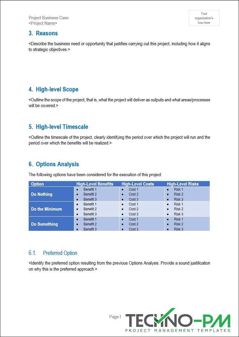 Business Case Option Analysis