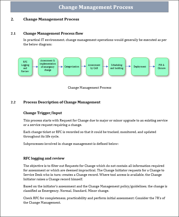Change Management Templates Bundle – ITSM Docs - ITSM Documents & Templates
