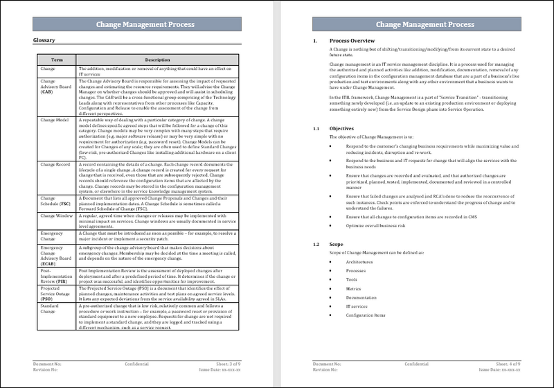 Change Management Process Template Free Change Management Templates