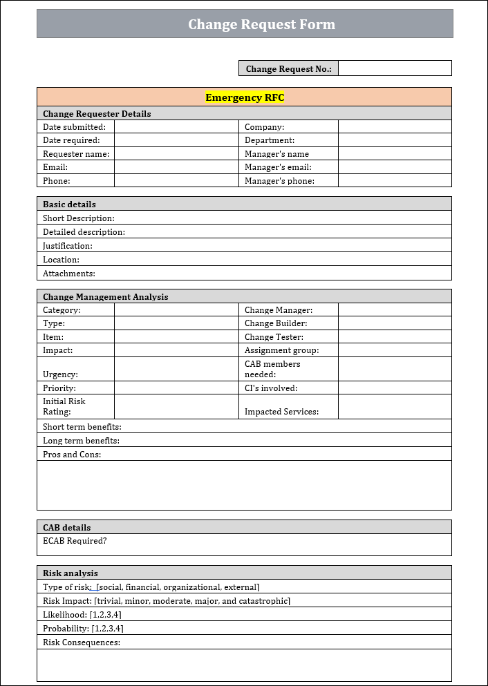 Change Management Templates Bundle – ITSM Docs - ITSM Documents & Templates