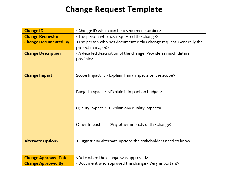 Change Request Power Point Template – ITSM Docs - ITSM Documents ...
