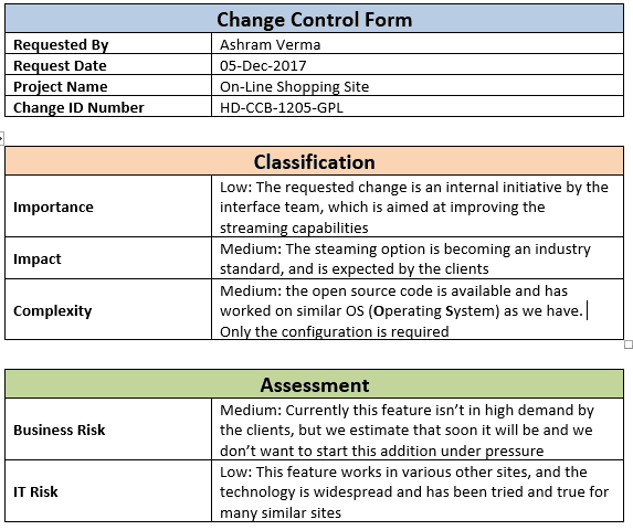 Project Risk and Change Management (9 Templates) – ITSM Docs - ITSM ...