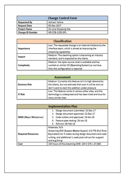 Change Management Pack – ITSM Docs - ITSM Documents & Templates