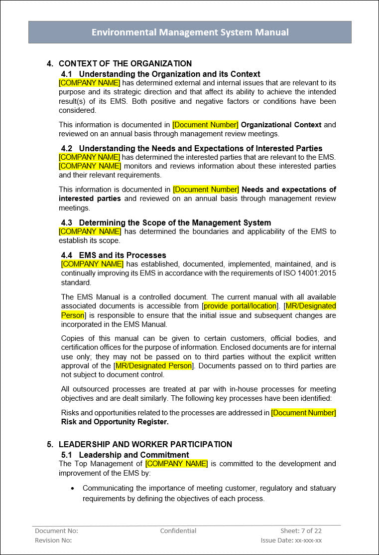 ISO 14001 Bundle ITSM Docs ITSM Documents & Templates