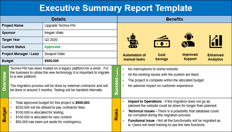 Executive Summary Report Template PPT, Executive Summary Report Template, executive summary report