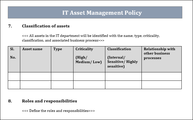 ITAM Policy Template