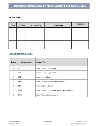 Isms Policy Example Information security management system(ISMS) β ITSM Docs - ITSM ...