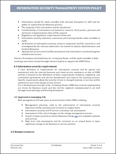 Isms Policy Example Security Management Bundle β ITSM Docs - ITSM Documents & Templates
