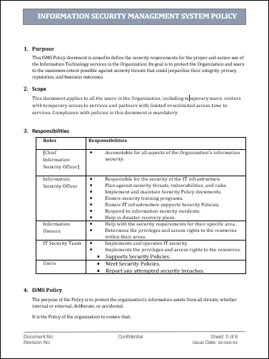 Isms Policy Example Security Management Bundle β ITSM Docs - ITSM Documents & Templates