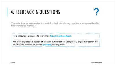 Product Increment Review Template