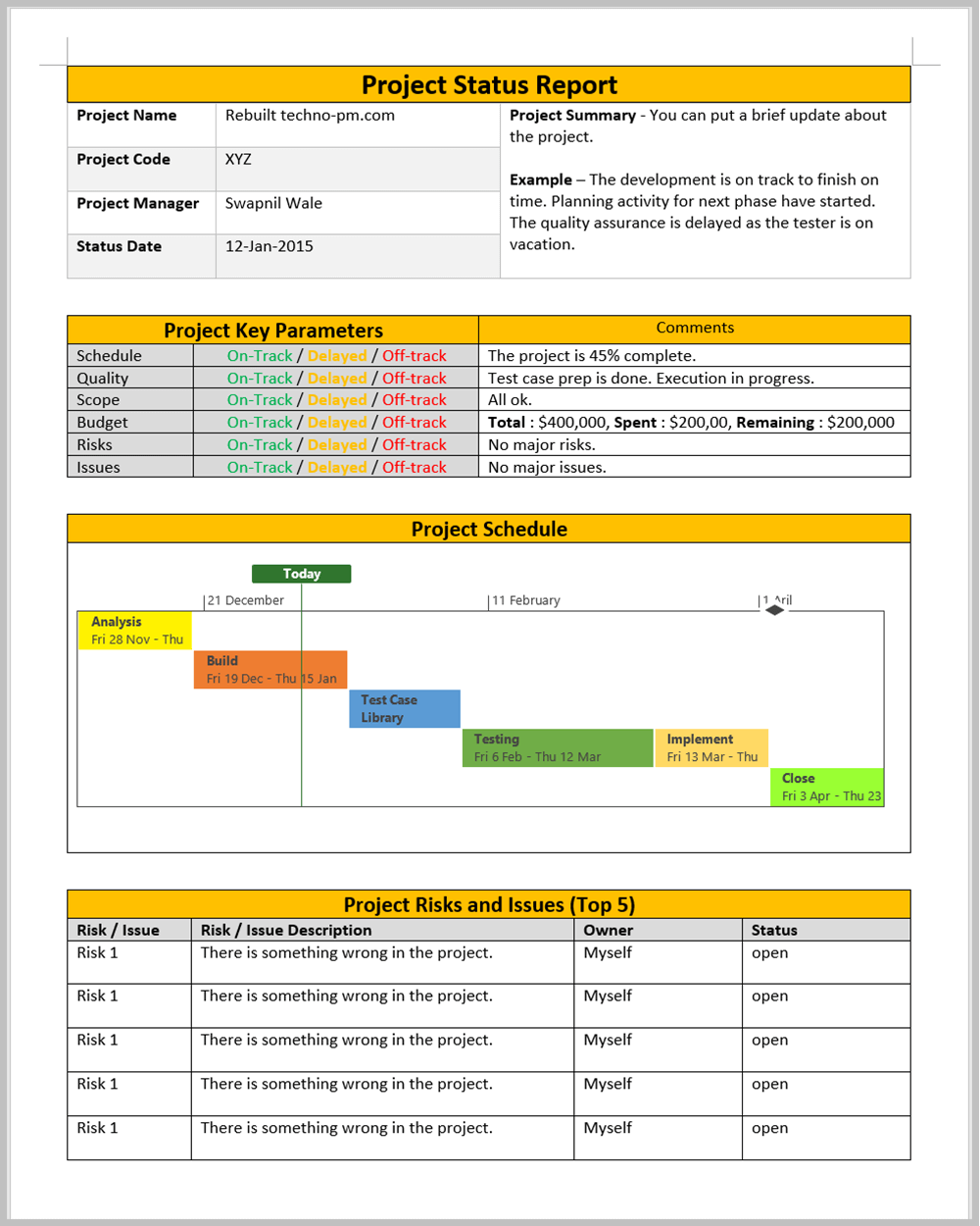 Project Timelines and Roadmaps (27 Templates) – ITSM Docs - ITSM ...