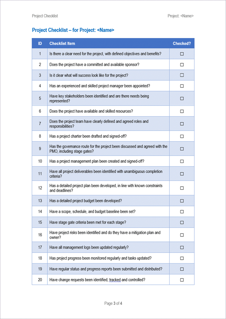 Checklist Implementation Plan Implementation Checklist Template Project Checklist 14+ Examples,