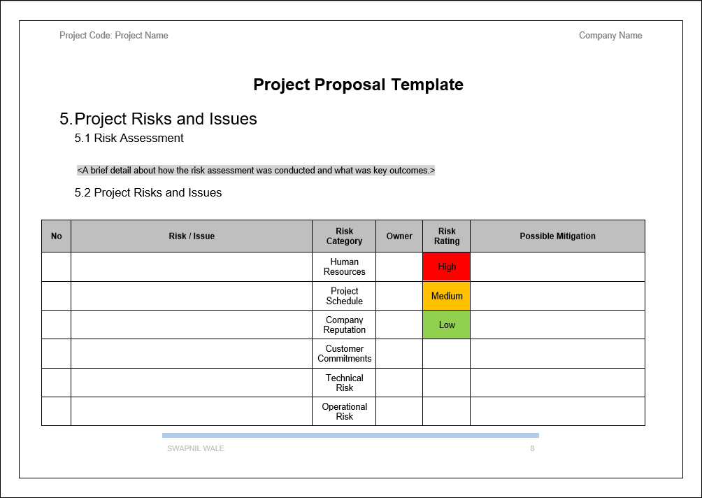 Itsm Rfp Project Proposal Word Template – ITSM Docs - ITSM Documents & Templates