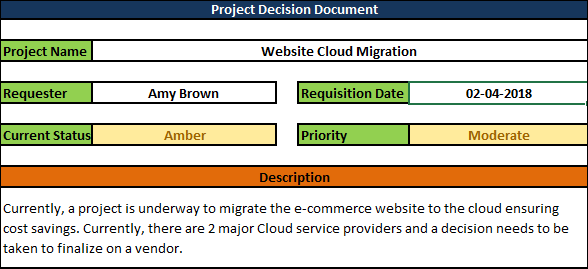 Decision Request Example Project Decision Document – ITSM Docs - ITSM Documents & Templates
